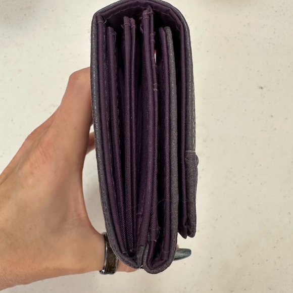 Purple Long Wallet Mundi Multi Pockets Compartments Card Slots NWT - Picture 3 of 6